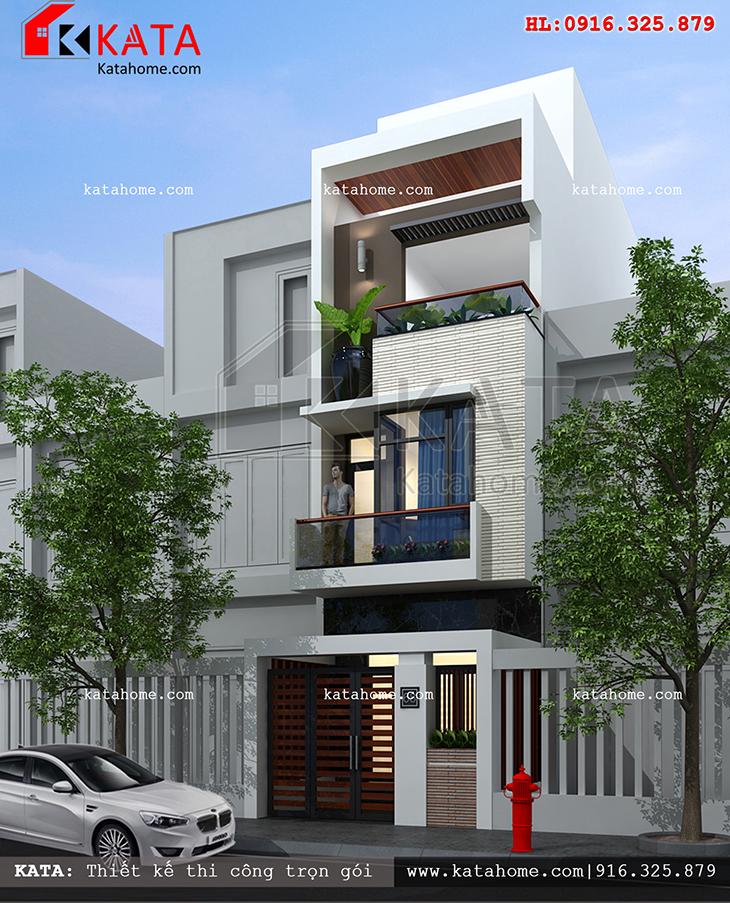 Thiết kế nhà phố 3 tầng hiện đại tại Nha Trang - Mã số: NP 47052 (2)
