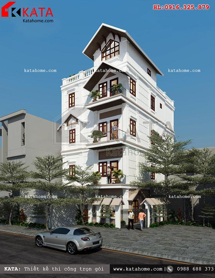Một góc nhìn khá đẹp của mẫu nhà phố 5 tầng hiện đại - Mã số: BT 58031