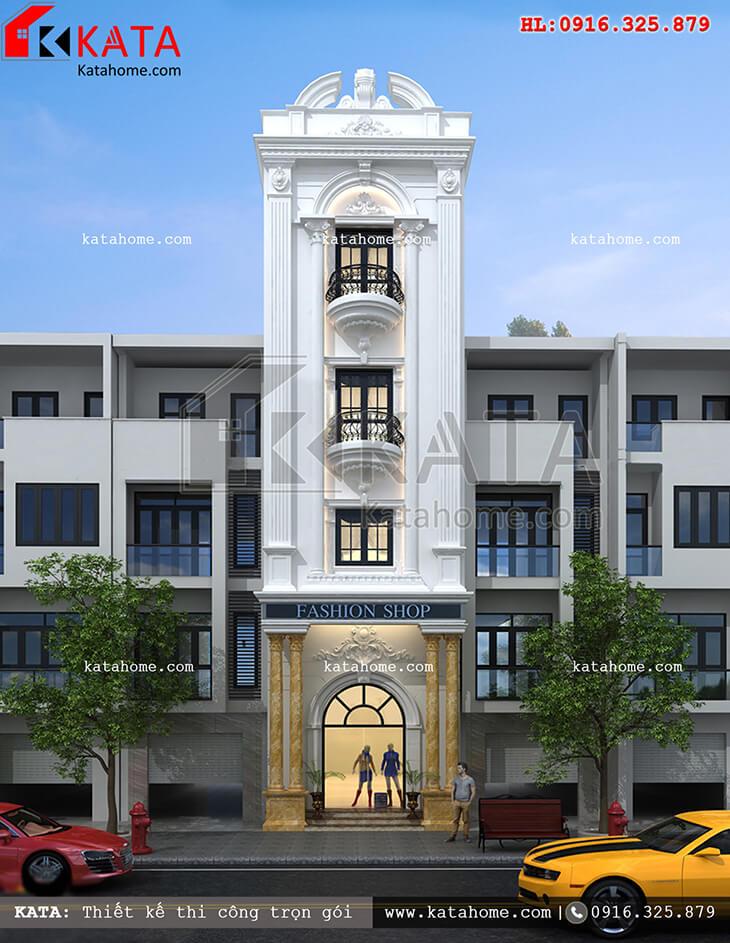 Thiết kế nhà ở Thái Nguyên 4 tầng kết hợp kinh doanh - Mã số: NP 47029