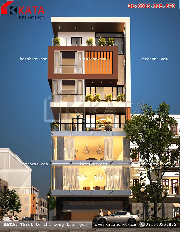 Thiết kế nhà ở 80m2 5 tầng kiêm kinh doanh tại Huế – Mã số: NP 78051