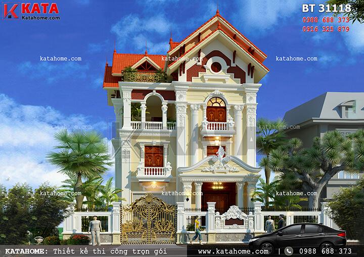 Thiết kế thi công biệt thự cổ điển 180 m2 5 tỷ đồng  Kiến Thiết Việt
