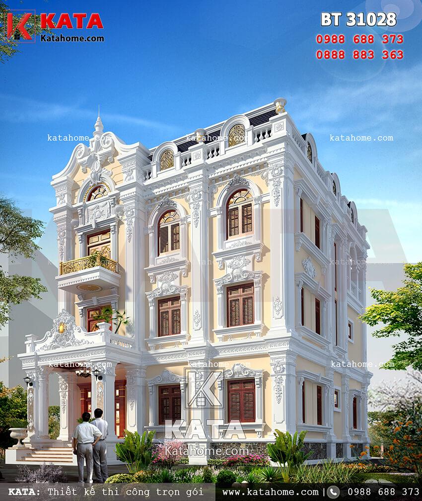 Mẫu biệt thự 3 tầng tân cổ điển đẹp tại Quảng Ninh diện tích 150m2