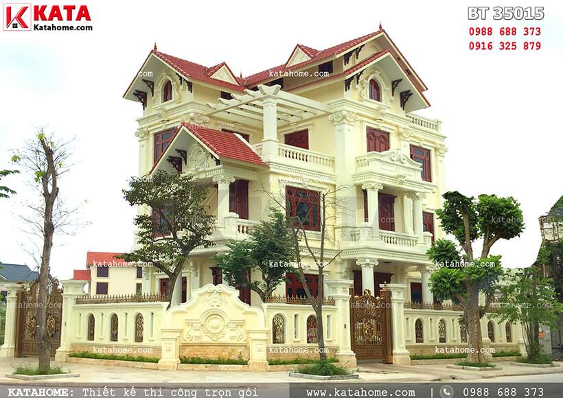 Mẫu nhà biệt thự đẹp3 tầng tân cổ điển tại Thanh Hóa – Mã số: BT 35015