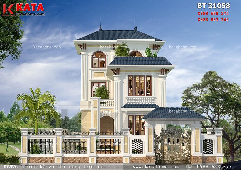 Biệt thự 3 tầng kiến trúc pháp hiện đại tại Đà Nẵng – Mã số: BT 31058