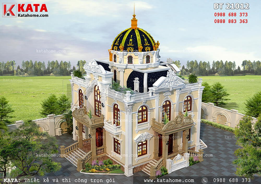 Biệt thự 2 tầng kiến trúc tân cổ điển tại Hà Nội – Mã số: BT 21012