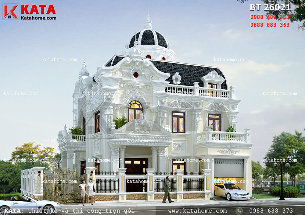 Biệt thự lâu đài 3 tầng tân cổ điển đẹp tại Móng Cái – Mã số: BT 26021