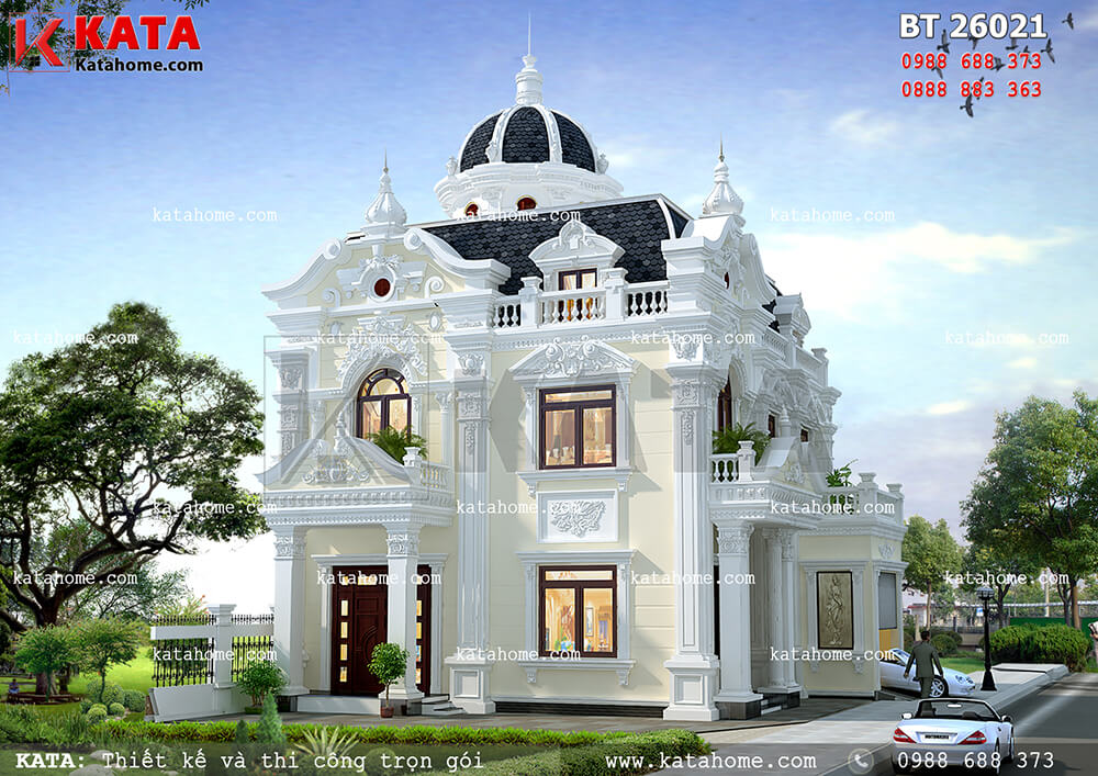 Biệt thự lâu đài 2 tầng tân cổ điển đẹp tại Móng Cái – Mã số: BT 26021
