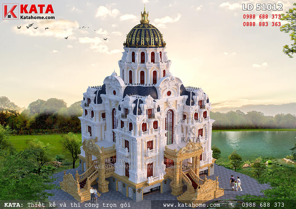 Mẫu dinh thự lâu đài 5 tầng “KHỦNG” nhất Việt Nam – Mã số: LD 51012