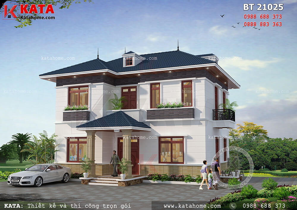 Mẫu nhà đẹp giá rẻ 2 tầng mini diện tích 100m2 tại Hà Tĩnh – Mã số: BT 21025