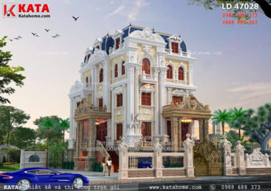 Mẫu thiết kế biệt thự 4 tầng tân cổ điển đẹp tại Hà Nội sang trọng và đẳng cấp dưới mọi góc nhìn