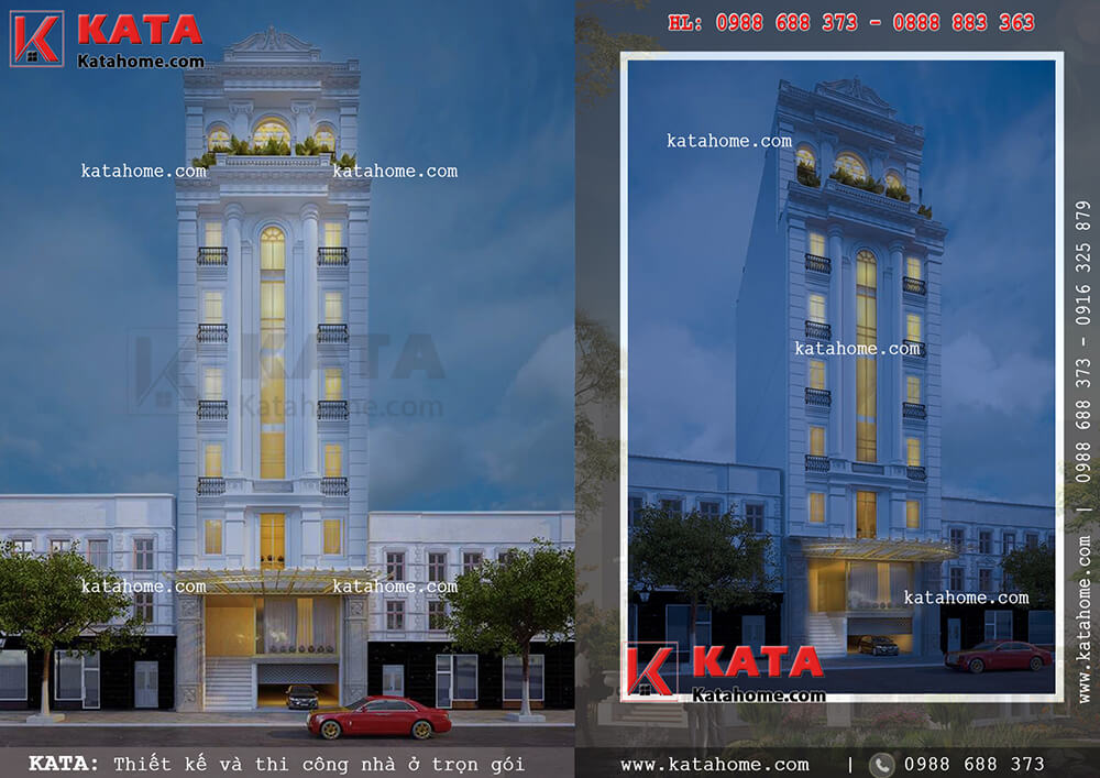 Mẫu khách sạn 3 sao đẹp 7 tầng tại Quảng Ninh lung linh dưới mọi góc nhìn
