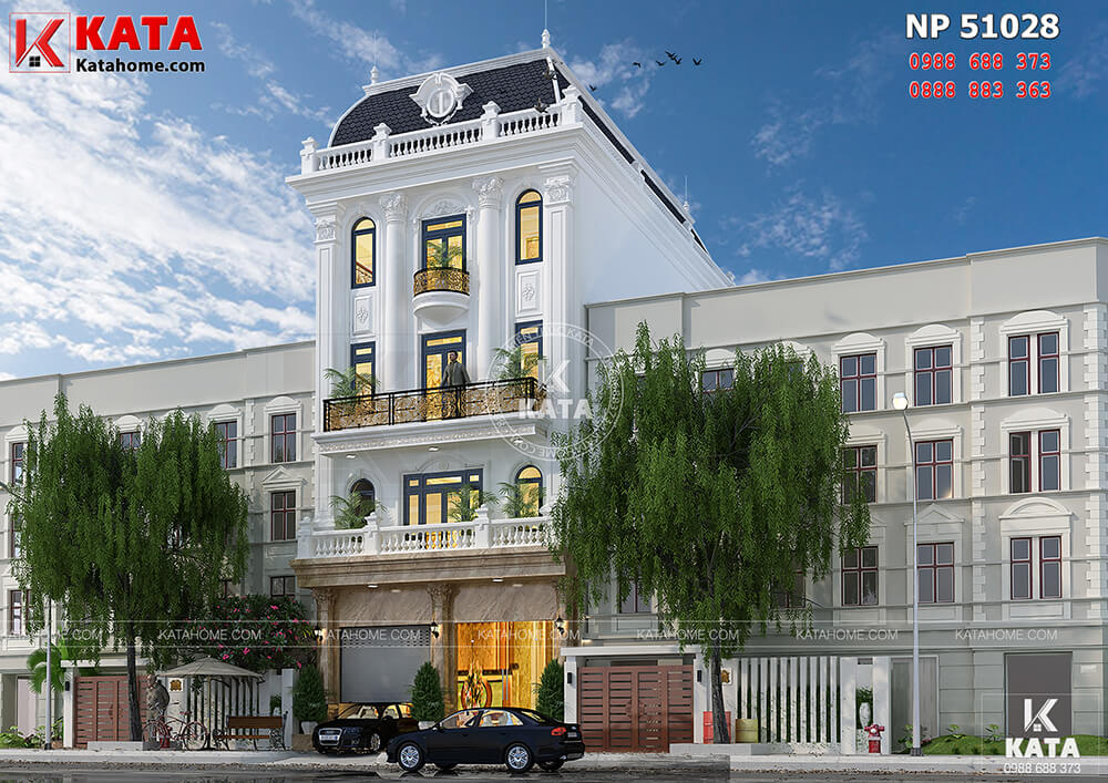 Không gian kiến trúc tân cổ điển của mẫu thiết kế khách sạn nhà phố đã được các kiến trúc sư Kata thể hiện một cách hoàn hảo nhờ vào cách phối hợp màu sắc - Mã số: NP 51028