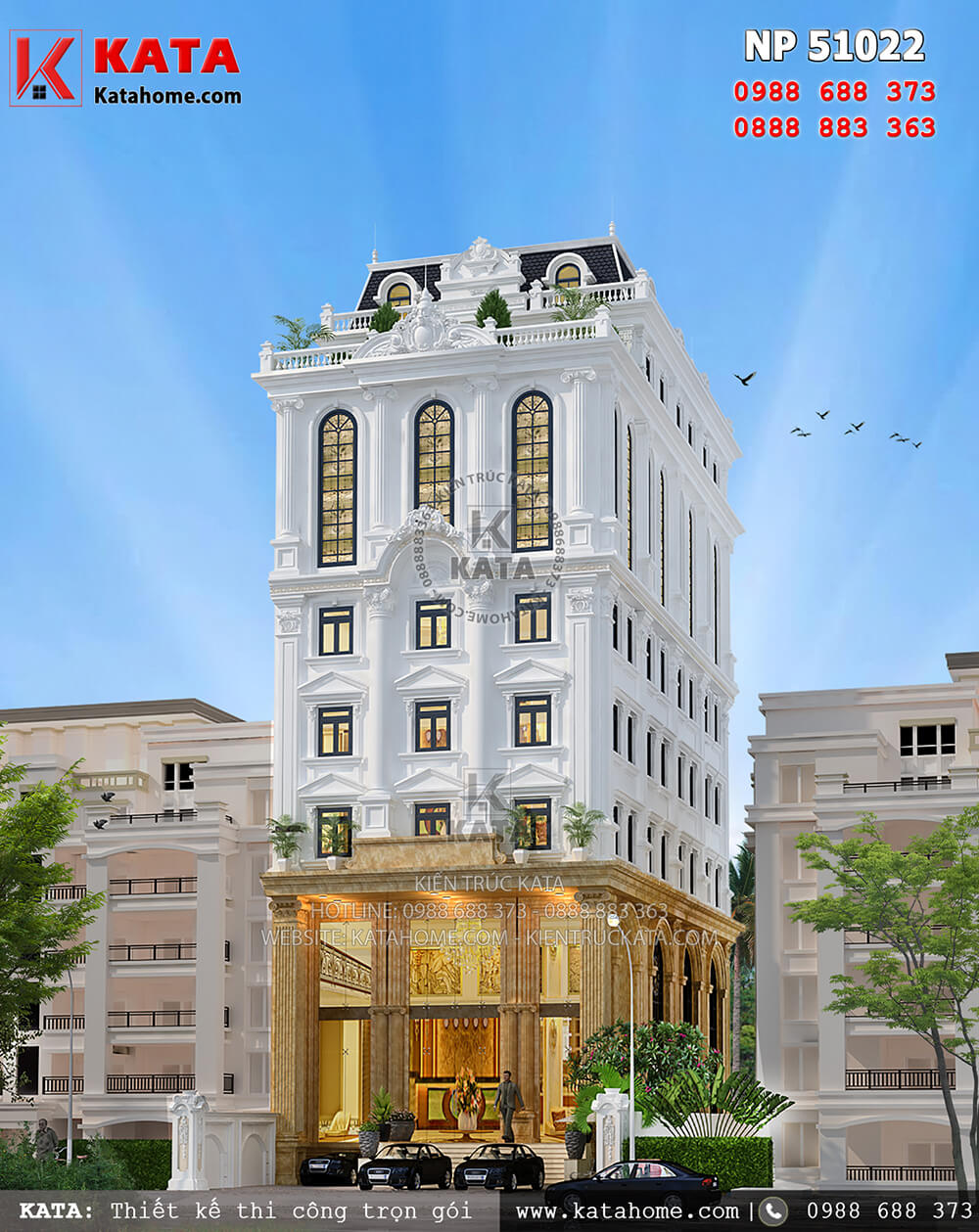 Một góc nhìn của mẫu khách sạn 5 tầng đạt tiêu chuẩn khách sạn 3 sao tại Tam Đảo