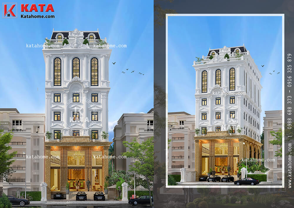 Mẫu thiết kế khách sạn 5 tầng đạt tiêu chuẩn khách sạn 3 sao tại Tam Đảo ấn tượng ở mọi góc nhìn