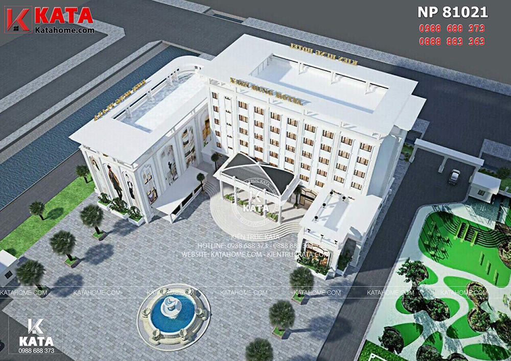 Mẫu thiết kế khách sạn hiện đại 5 sao tại Thái Bình độc đáo và đẳng cấp