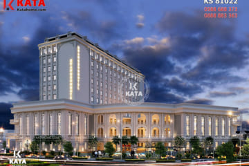 Không gian ngoại thất của mẫu khách sạn tân cổ điển 5sao tại Hà Nội - Mã số: KS 80122