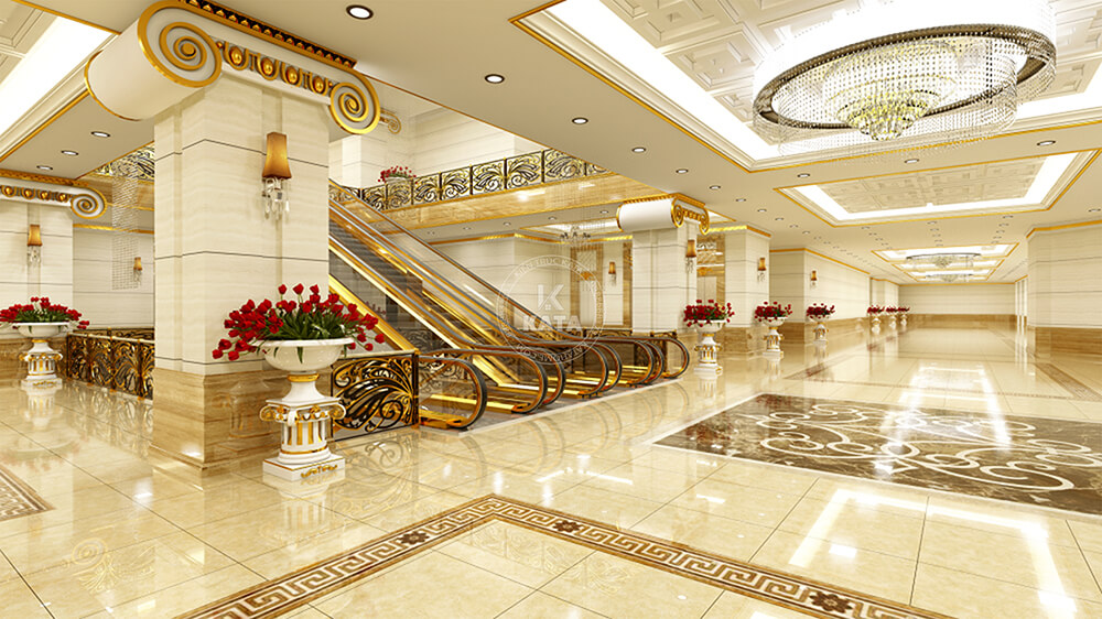 Không gian nội thất bên trong của mẫu thiết kế khách sạn tân cổ điển 5sao đẹp tại Hà Nội - Mã số: KS 81022 (1)