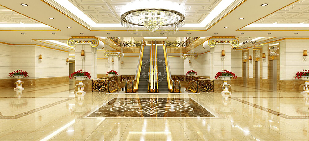 Không gian nội thất bên trong của mẫu thiết kế khách sạn tân cổ điển 5sao đẹp tại Hà Nội - Mã số: KS 81022 (2)