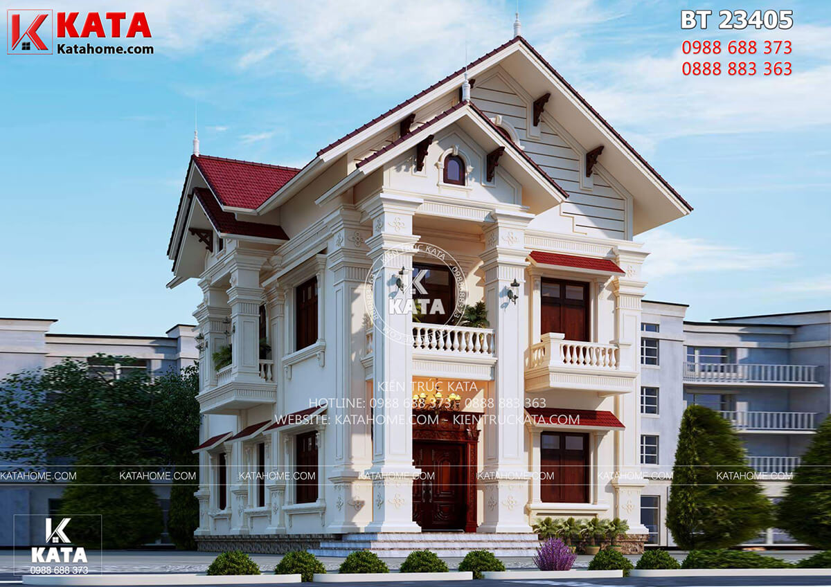Mẫu nhà 2 tầng mái thái đơn giản 78x11m đẹp như biệt thự ở Biên Hòa