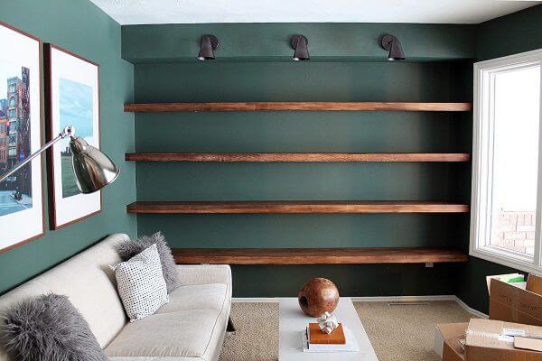 Tổng hợp các mẫu kệ treo tường đẹp cho không gian phòng khách