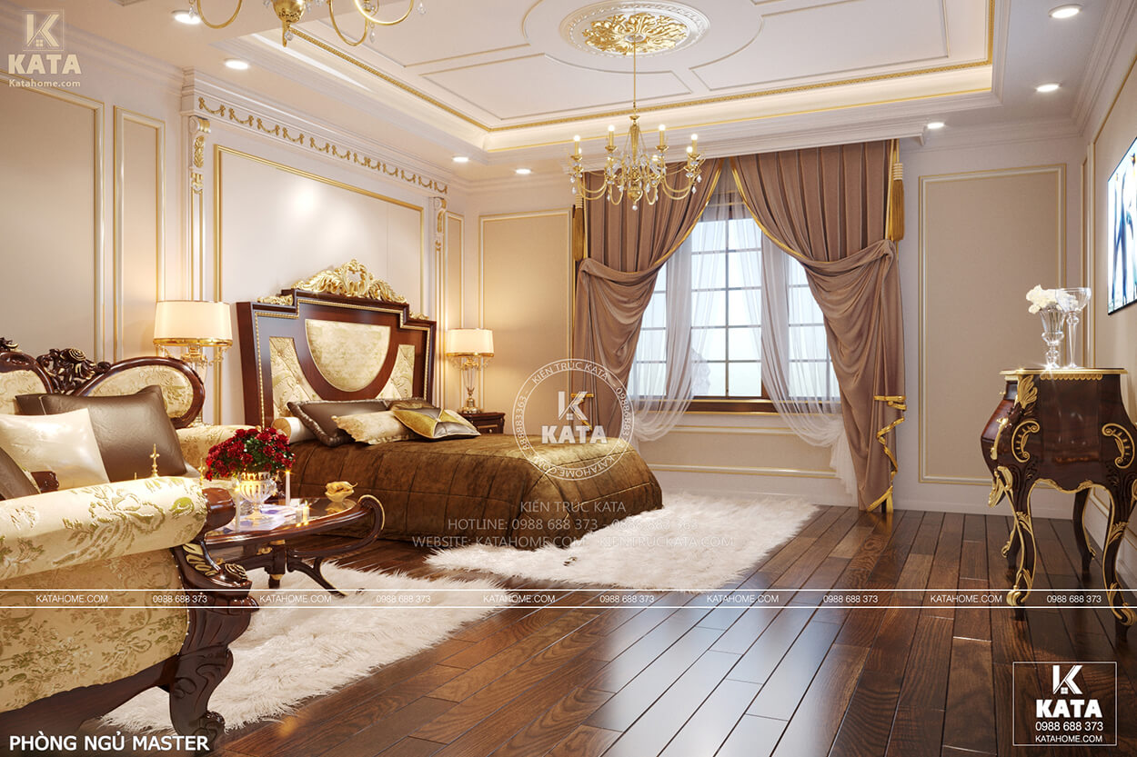 Phòng ngủ Master đẹp phong cách tân cổ điển