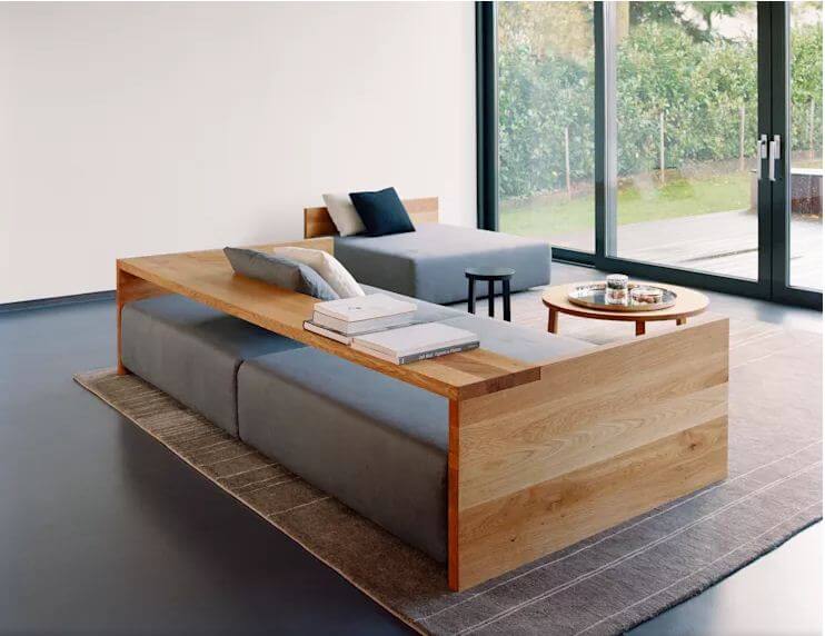 Sofa giường khung gỗ ấm áp