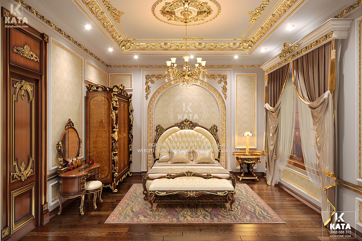 thiết kế nội thất Phòng ngủ theo phong cách tân cổ điển