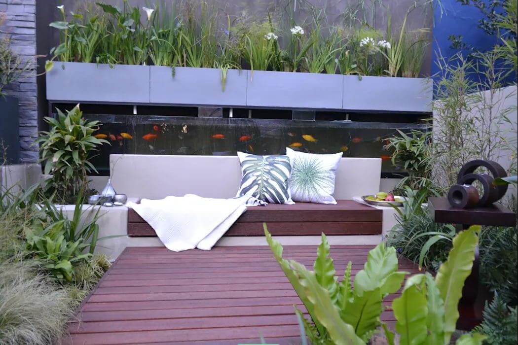 Bể cá ngoài trời - Thiết kế ngoại thất nhà đẹp