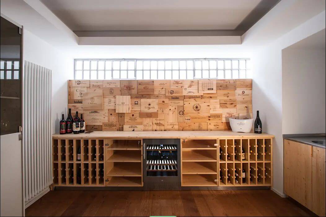 Tủ rượu gỗ - Thiết kế hầm rượu