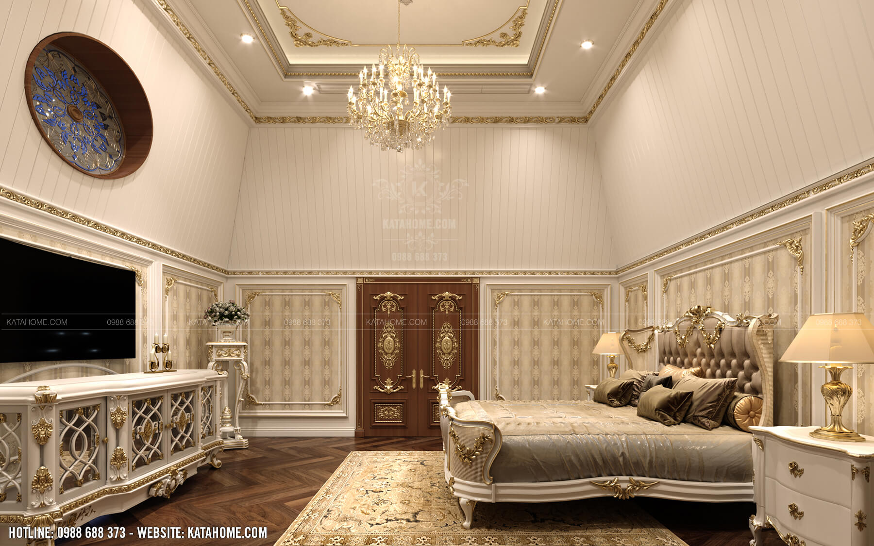 Phòng ngủ theo phong cách tân cổ điển