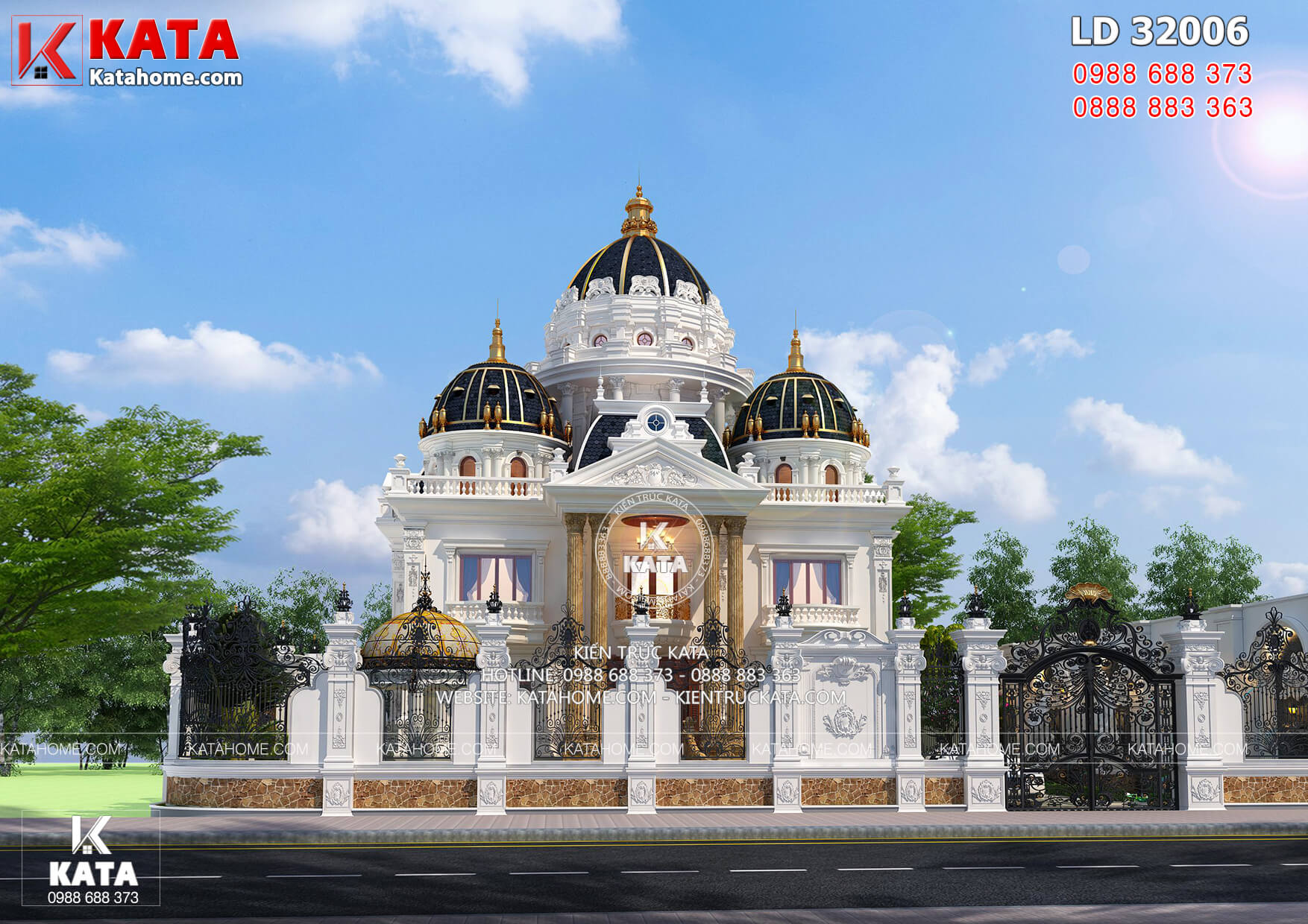 Mẫu thiết kế biệt thự lâu đài sang trọng, đẳng cấp tại Sài Gòn_ Mã số: LD 32006