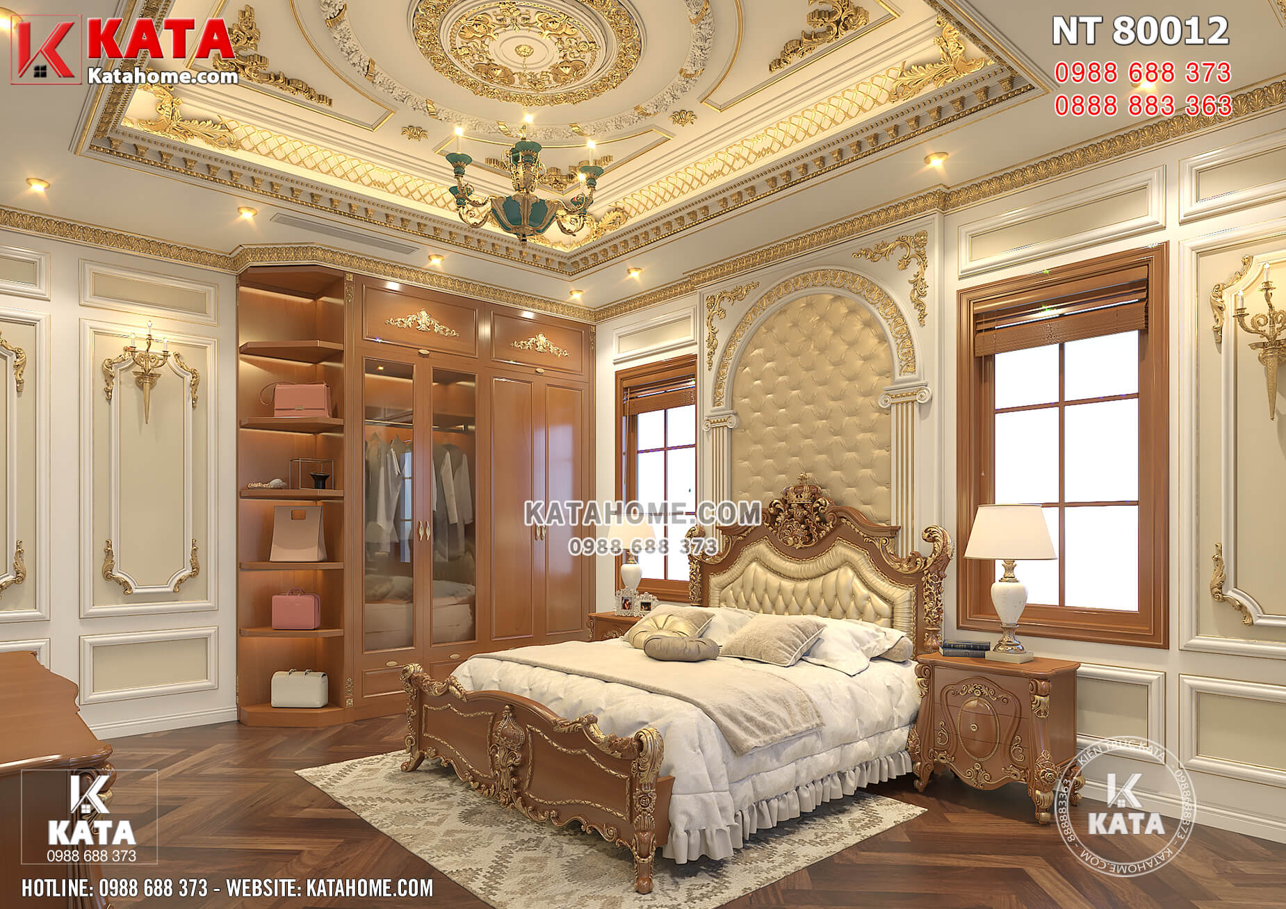 Sàn gỗ kết hợp đồ nội thất bằng gỗ mang lại cảm giác ấm áp và thân thiện với môi trường