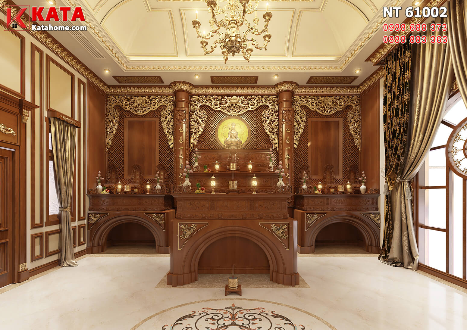 Hình ảnh: Thiết kế nội thất tân cổ điển đẹp cho không gian phòng thờ
