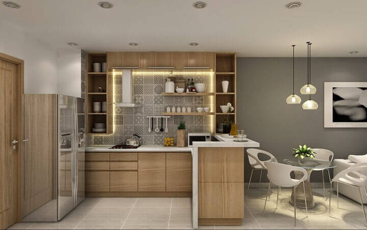 Hình ảnh: Thiết kế phòng bếp chung cư