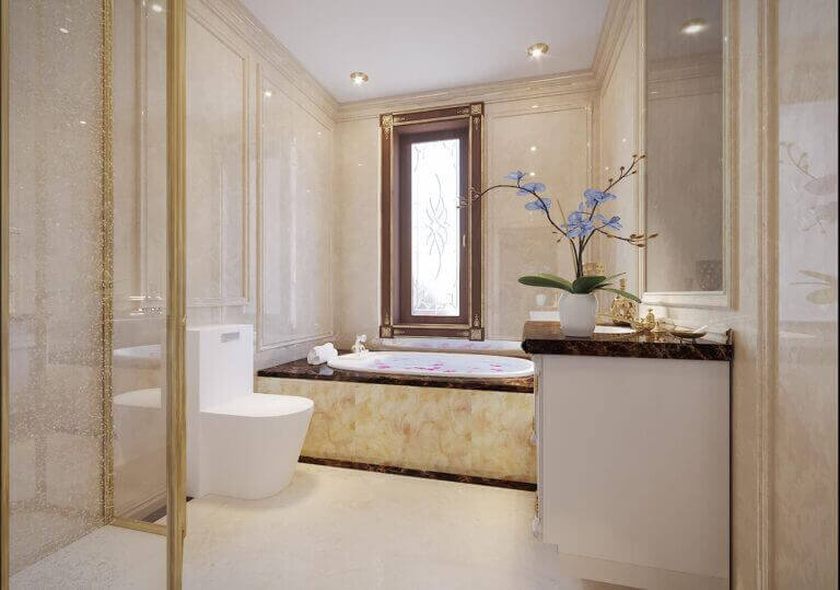 Hình ảnh: Phong cách tân cổ điển - Thiết kế phòng tắm khách sạn