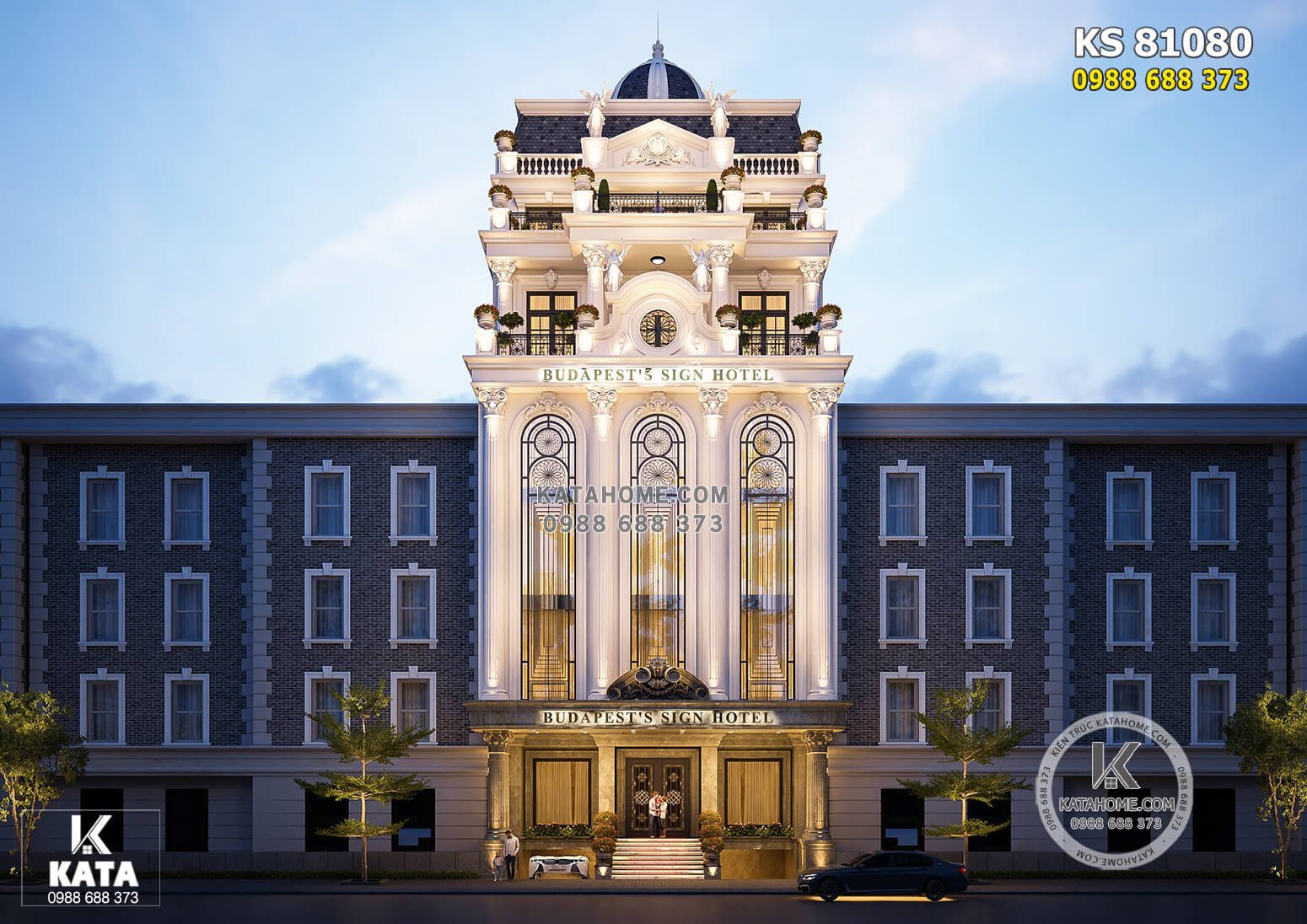 Hình ảnh: Giải pháp thiết kế khách sạn đẳng cấp 3 sao đẹp tại Đà Lạt - KS 81080