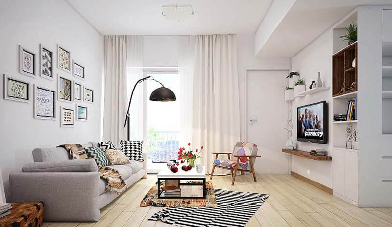 Thiết kế nội thất căn hộ chung cư 50m2 nhỏ đẹp 2020