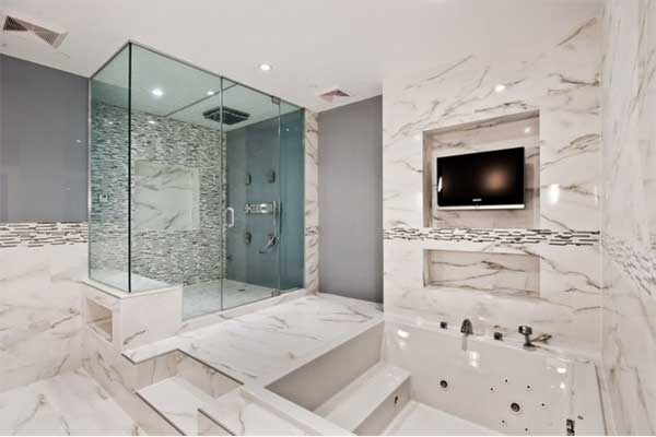 Hình ảnh: Thiết kế mẫu phòng tắm khách sạn 5 sao với đá cẩm thạch